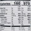 Nutritional facts